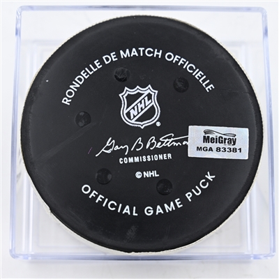 Steven Stamkos - Nashville Predators - Goal Puck - December 23, 2024 vs. Carolina Hurricanes (Predators Logo)