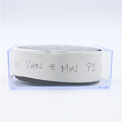 Fredrick Gaudreau - Minnesota Wild - Goal Puck - December 3, 2024 vs. Vancouver Canucks (Wild Logo)