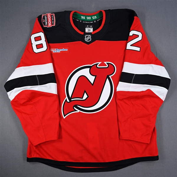 Santeri Hatakka - Game-Issued Red w/ Jacques Lemaire Ring of Honor Patch Jersey