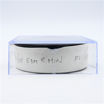 Zach Hyman - Edmonton Oilers - Goal Puck - December 12, 2024 vs. Minnesota Wild (Wild Logo)