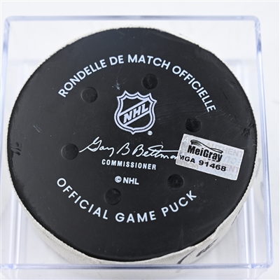 Roman Josi - Nashville Predators - Goal Puck - November 27, 2024 vs. Philadelphia Flyers (Predators Logo)