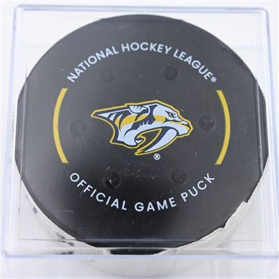 Roman Josi - Nashville Predators - Goal Puck - November 27, 2024 vs. Philadelphia Flyers (Predators Logo)