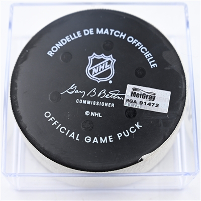 Roman Josi - Nashville Predators - Goal Puck - November 29, 2024 vs. Tampa Bay Lightning (Predators Logo)