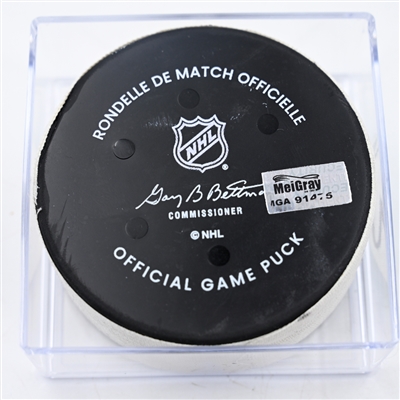 Roman Josi - Nashville Predators - Goal Puck - November 29, 2024 vs. Tampa Bay Lightning (Predators Logo)