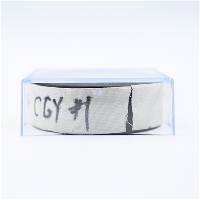 Nazem Kadri - Calgary Flames - Goal Puck - December 10, 2024 vs. Nashville Predators (Predators Logo)
