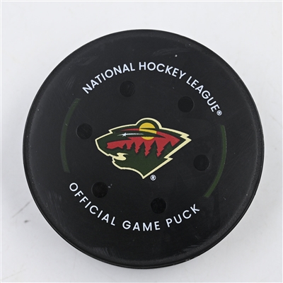 Kirill Kaprizov - Minnesota Wild - Goal Puck - November 30, 2024 vs. Nashville Predators (Wild Logo)