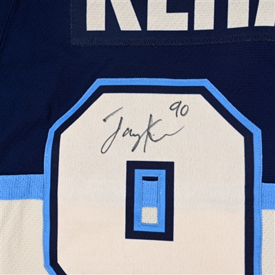 Jay Keranan - Kalamazoo Wings - Game-Issued Navy Jersey - 2025 Warrior/ECHL Hockey Heritage Classic - January 18, 2025 - 2nd Period, 3rd Period & Overtime