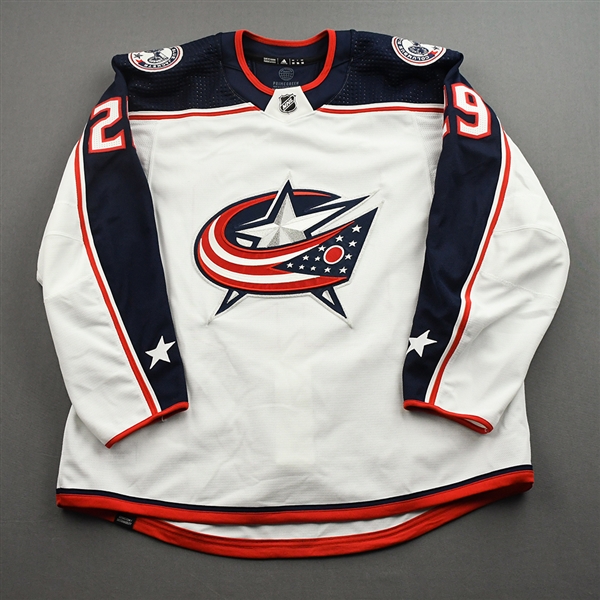 Patrik Laine - Columbus Blue Jackets - Game-Worn - White Set 3 Jersey - Two Games Only - Worn April 5, 2022 & April 9, 2022