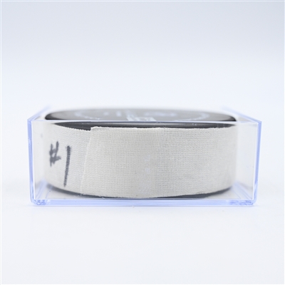 Scott Laughton - Philadelphia Flyers - Goal Puck - November 27, 2024 vs. Nashville Predators (Predators Logo)