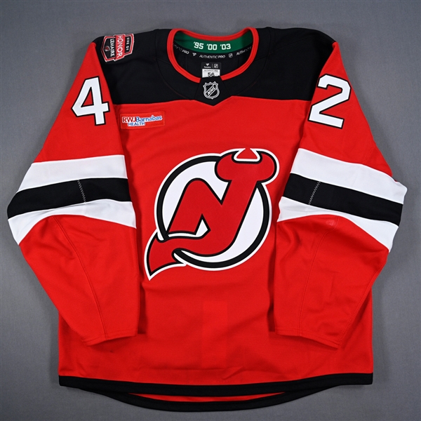 Curtis Lazar - Game-Worn Red w/ Jacques Lemaire Ring of Honor Patch Jersey - Jan. 22, 2025