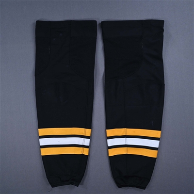 Charlie McAvoy - Boston Bruins - Black - adidas Socks - December 19, 2022 vs. Florida Panthers - 2022-23 NHL Season