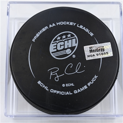 Darian Pilon - Kalamazoo Wings - Goal Puck - 2025 Warrior/ECHL Hockey Heritage Classic - January 18, 2025 vs. Toledo Walleye (2025 Heritage Classic Logo)