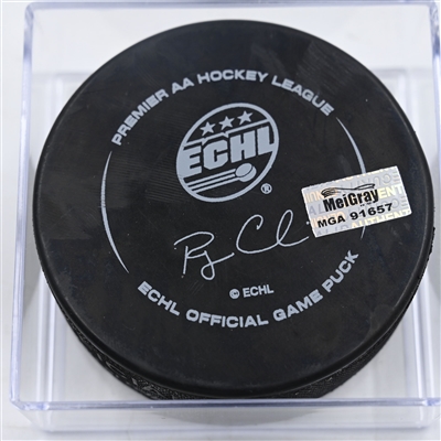 Quinn Preston - Toledo Walleye - Goal Puck - 2025 Warrior/ECHL Hockey Heritage Classic - January 18, 2025 vs. Kalamazoo K-Wings (2025 Heritage Classic Logo)