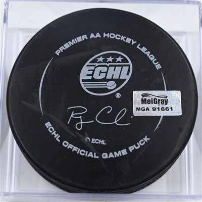 Darian Pilon - Toledo Walleye - Goal Puck - 2025 Warrior/ECHL Hockey Heritage Classic - January 18, 2025 vs. Kalamazoo K-Wings (2025 Heritage Classic Logo)