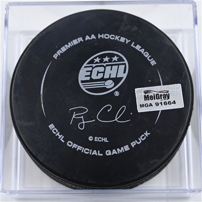 Game Puck - 2025 Warrior/ECHL Hockey Heritage Classic - January 18, 2025 vs. Toledo Walleye (2025 Heritage Classic Logo)
