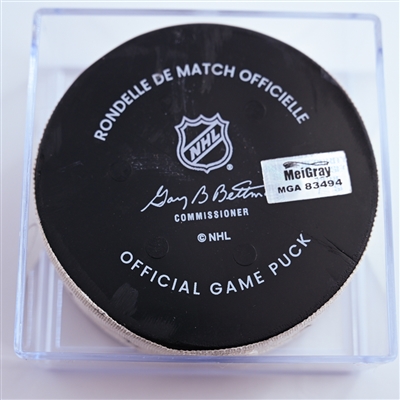 Kirill Marchenko - Columbus Blue Jackets - Goal Puck - December 21, 2024 vs. Philadelphia Flyers (Flyers Logo)