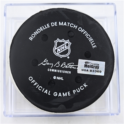 Jonathan Marchessault - Nashville Predators - Goal Puck - December 17, 2024 vs. Calgary Flames (Predators Logo)