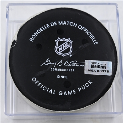 Jonathan Marchessault - Nashville Predators - Goal Puck - December 21, 2024 vs. Los Angeles Kings (Predators Logo)