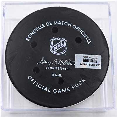 Jonathan Marchessault - Nashville Predators - Goal Puck - December 31, 2024 vs. Minnesota Wild (Wild Logo)