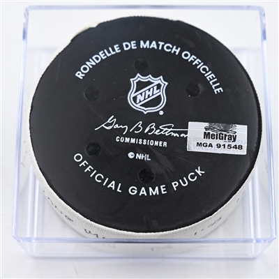 Jake Middleton - Minnesota Wild - Goal Puck - December 3, 2024 vs. Vancouver Canucks (Wild Logo)