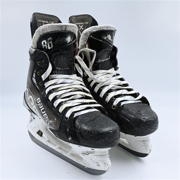 Jack Hughes - New Jersey Devils - Bauer Vapor Hyperlite Skates - 2022-23 NHL Season