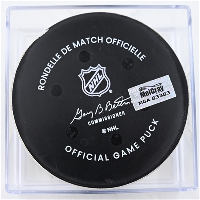 Ryan O'Reilly - Nashville Predators - Goal Puck - December 23, 2024 vs. Carolina Hurricanes (Predators Logo)