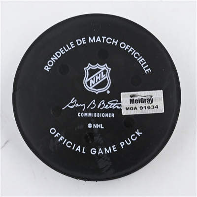 Ryan O'Reilly - Nashville Predators - Goal Puck - November 30, 2024 vs. Minnesota Wild (Wild Logo)