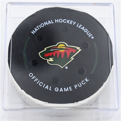 Ryan O'Reilly - Nashville Predators - Goal Puck - December 31, 2024 vs. Minnesota Wild (Wild Logo)