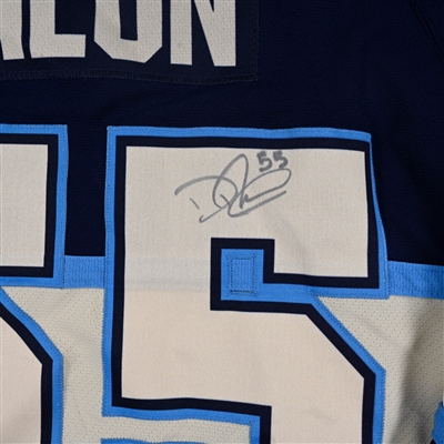 Drake Pilon - Kalamazoo Wings - Game-Worn Navy Jersey - 2025 Warrior/ECHL Hockey Heritage Classic - Worn January 18, 2025 - 2nd Period, 3rd Period & Overtime - Autographed