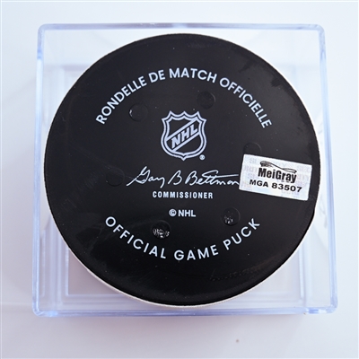 Aliaksei Protas - Washington Capitals - Goal Puck - December 20, 2024 vs. Carolina Hurricanes (Capitals' 50th Anniversary Logo)