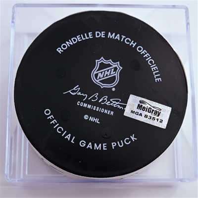 Aliaksei Protas - Washington Capitals - Goal Puck - December 31, 2024 vs. Boston Bruins (Capitals' 50th Anniversary Logo)