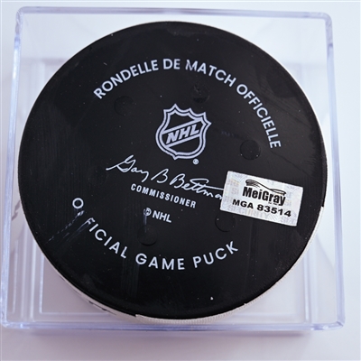 Aliaksei Protas - Washington Capitals - Goal Puck - December 31, 2024 vs. Boston Bruins (Capitals' 50th Anniversary Logo)