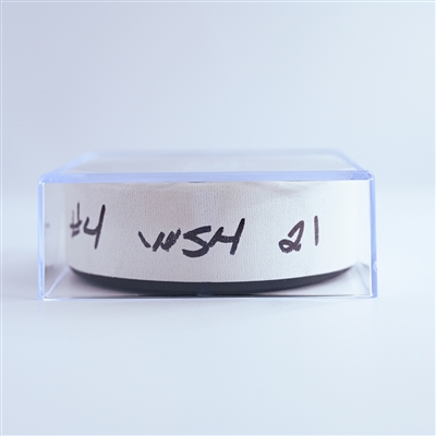 Aliaksei Protas - Washington Capitals - Goal Puck - December 31, 2024 vs. Boston Bruins (Capitals' 50th Anniversary Logo)