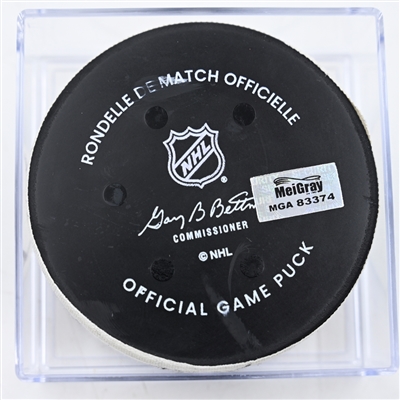 Rickard Rakell - Pittsburgh Penguins - Goal Puck - December 19, 2024 vs. Nashville Predators (Predators Logo)