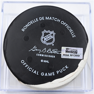 Sam Reinhart - Florida Panthers - Goal Puck - December 5, 2024 vs. Philadelphia Flyers (Flyers Logo)