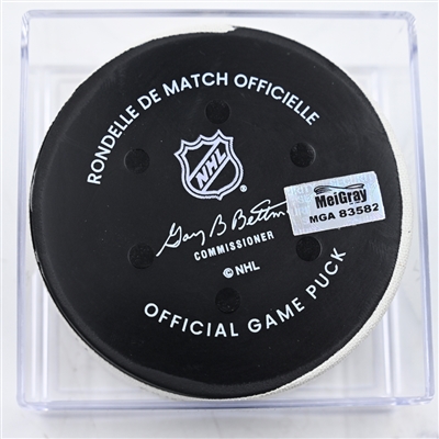 Marco Rossi - Minnesota Wild - Goal Puck - December 31, 2024 vs. Nashville Predators (Wild Logo)