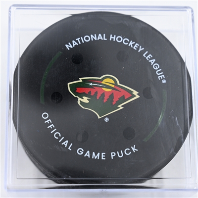 Marco Rossi - Minnesota Wild - Goal Puck - December 14, 2024 vs. Philadelphia Flyers (Wild Logo)