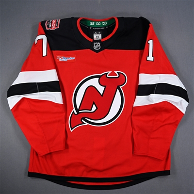 Jonas Siegenthaler - Game-Worn Red w/ Jacques Lemaire Ring of Honor Patch Jersey - Jan. 22, 2025