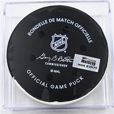 Colton Sissons - Nashville Predators - Goal Puck - December 31, 2024 vs. Minnesota Wild (Wild Logo)