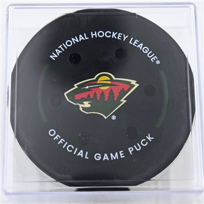 Colton Sissons - Nashville Predators - Goal Puck - December 31, 2024 vs. Minnesota Wild (Wild Logo)