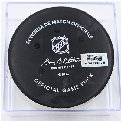 Brady Skjei - Nashville Predators - Goal Puck - December 19, 2024 vs. Pittsburgh Penguins (Predators Logo)