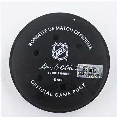 Jared Spurgeon - Minnesota Wild - Goal Puck - November 30, 2024 vs. Nashville Predators (Wild Logo)