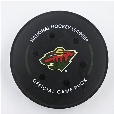 Jared Spurgeon - Minnesota Wild - Goal Puck - November 30, 2024 vs. Nashville Predators (Wild Logo)