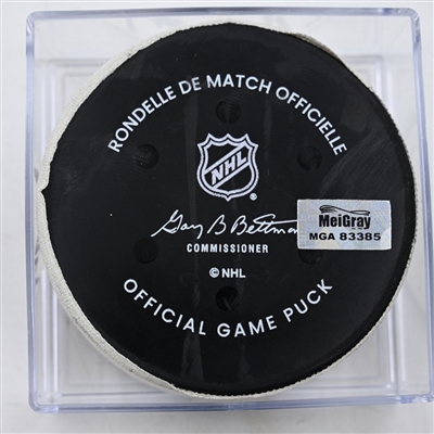 Jordan Staal - Carolina Hurricanes - Goal Puck - December 23, 2024 vs. Nashville Predators (Predators Logo)