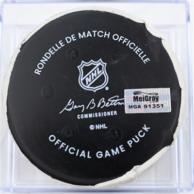 Matthew Tkachuk - Florida Panthers - Goal Puck - December 5, 2024 vs. Philadelphia Flyers (Flyers Logo)