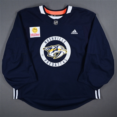 Kevin Lankinen - Nashville Predators - Blue Practice Jersey w/ Hiller Patch - 2022-23 NHL Season