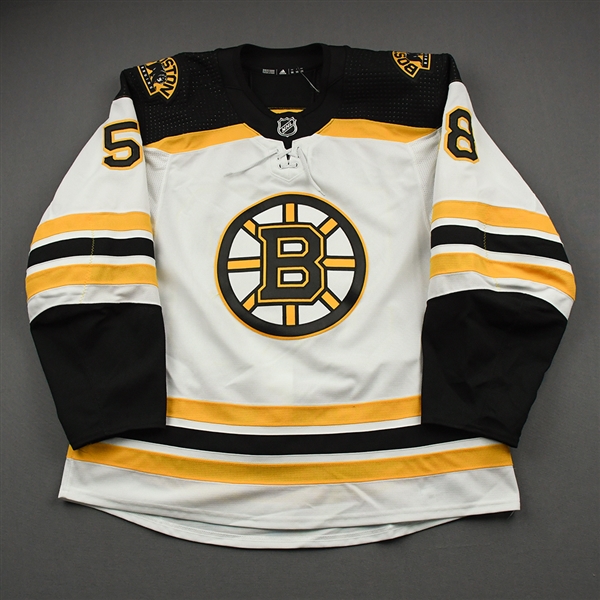 Urho Vaakanainen - Boston Bruins - Game-Worn White Set 2 Jersey - 2020-21 NHL Season