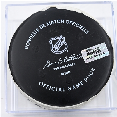 Juuso Valimaki - Utah Hockey Club - Goal Puck - December 8, 2024 vs. Philadelphia Flyers (Flyers Logo)