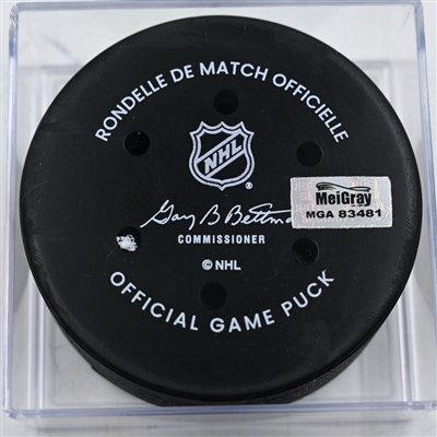 Dmitri Voronkov - Columbus Blue Jackets - Goal Puck - December 31, 2024 vs. Carolina Hurricanes (Blue Jackets Logo)