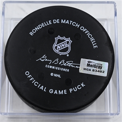 Dmitri Voronkov - Columbus Blue Jackets - Goal Puck - December 23, 2024 vs. Montreal Canadiens (Blue Jackets Logo)